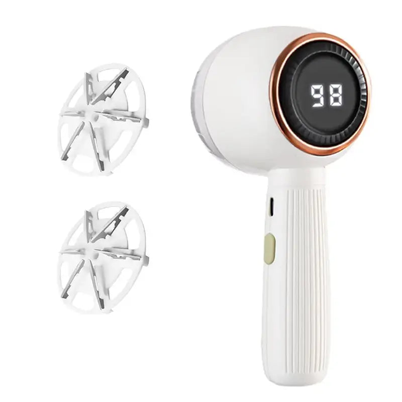 Removedor de pelusa eléctrico recargable con 3 velocidades, pantalla LED y cuchillas de 6 hojas para ropa, suéteres, muebles y tapicería