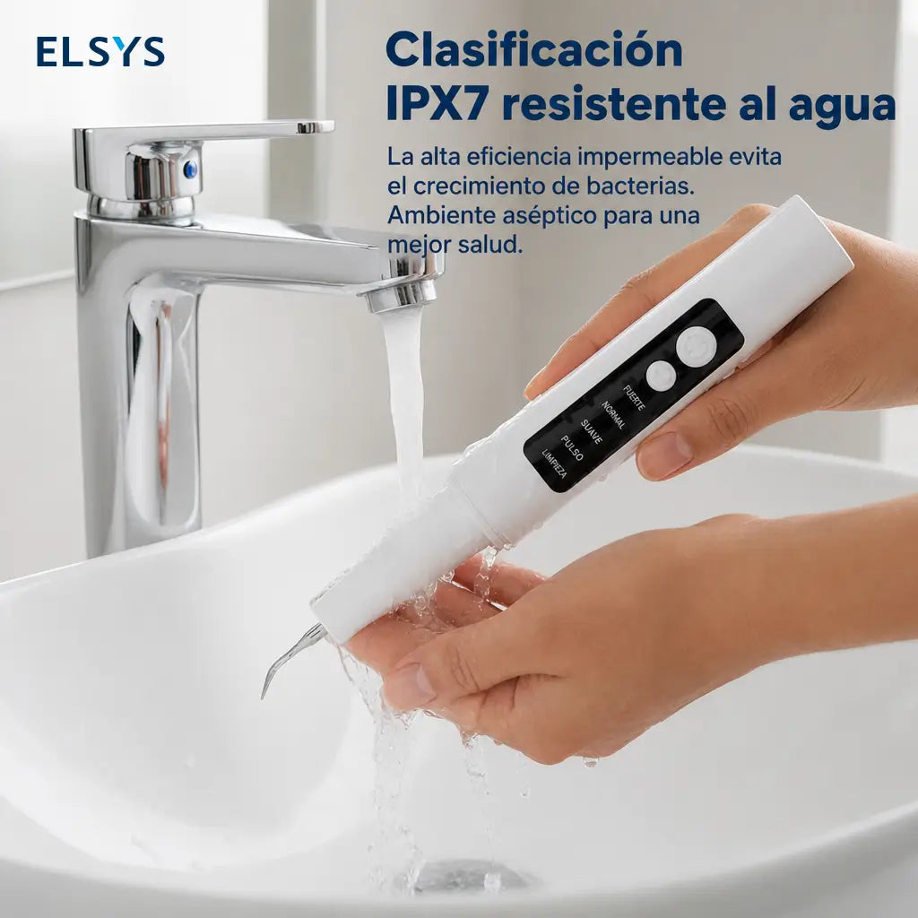 Raspador dental ultrasónico con vibración magnética, luz LED y cabezales reemplazables para higiene bucal diaria contra placa y sarro adultos