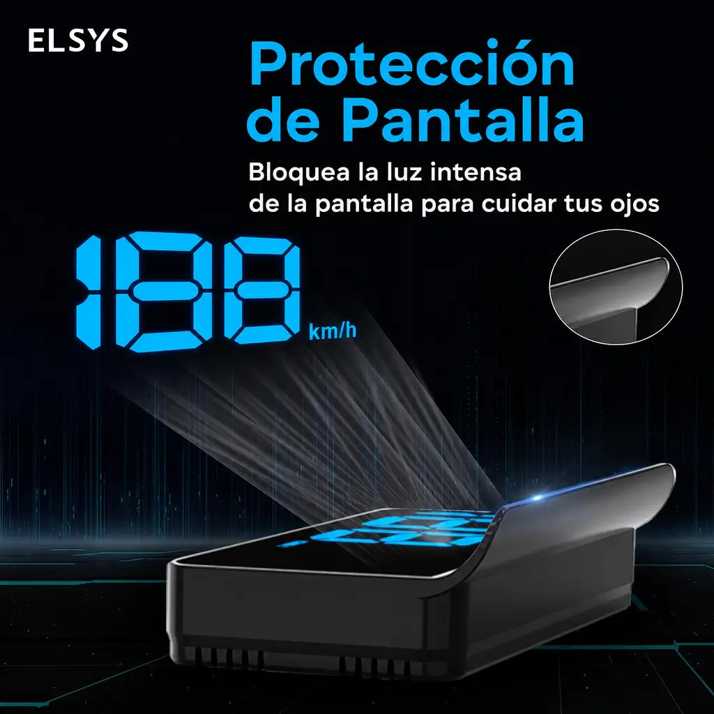 Velocímetro digital HUD GPS K1 con brillo automático y proyección en parabrisas para autos, camionetas, motos y lectura clara en carretera