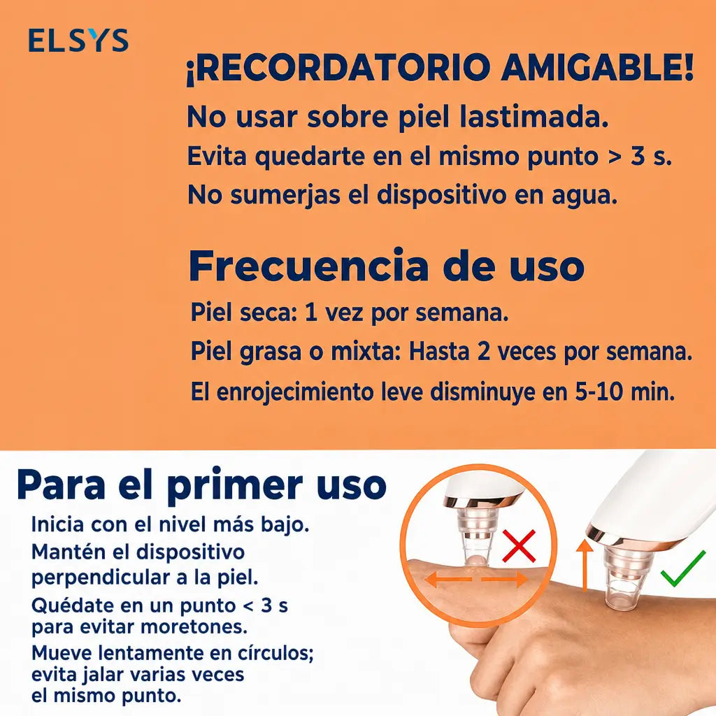 Aspirador de puntos negros recargable USB con 3 niveles de succión para limpieza facial profunda en casa o de viaje