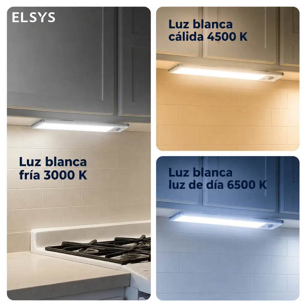 Lámparas LED bajo gabinete con sensor de movimiento, recargables USB-C y luz regulable para cocina, clóset, escaleras, paquete de 2 piezas