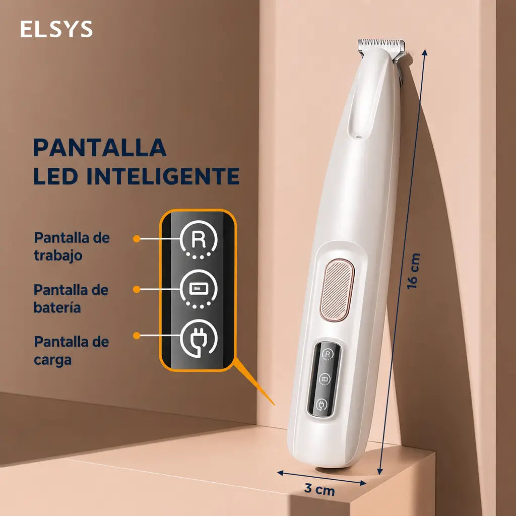 Rasuradora eléctrica para patas de perros y gatos con luz LED, cuchilla 18 mm y bajo ruido para grooming en casa fácil y seguro