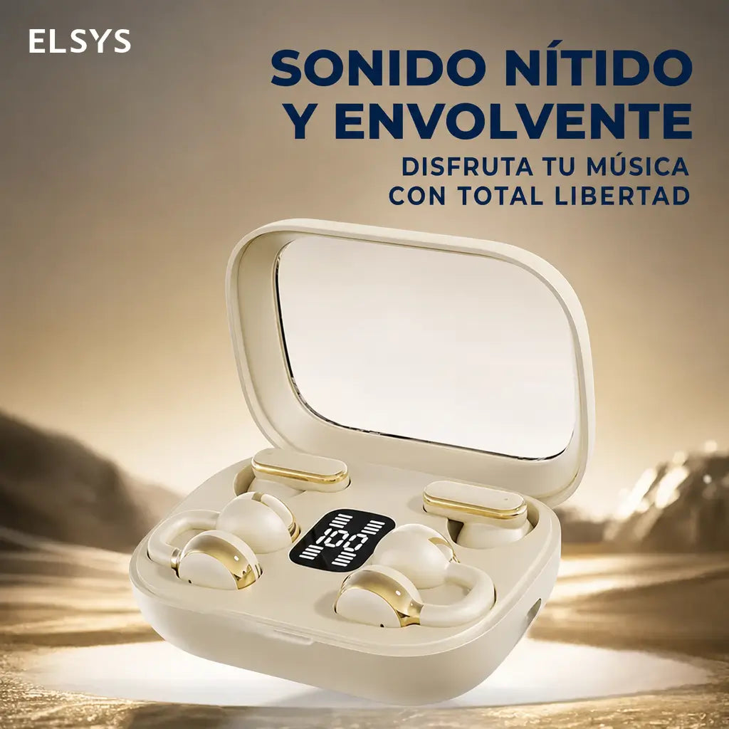Auriculares inalámbricos Bluetooth 5.4 2 en 1 con modo in-ear y clip-on para música, llamadas claras y gaming sin cables diario