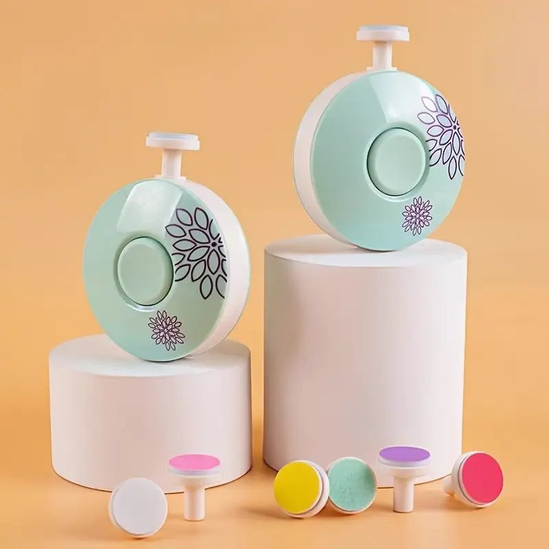 Lima de Uñas Eléctrica, Cortador de Uñas para Bebés, Niños y Adultos, Kit de Pedicure Inalámbrico con Cabezales de Pulido