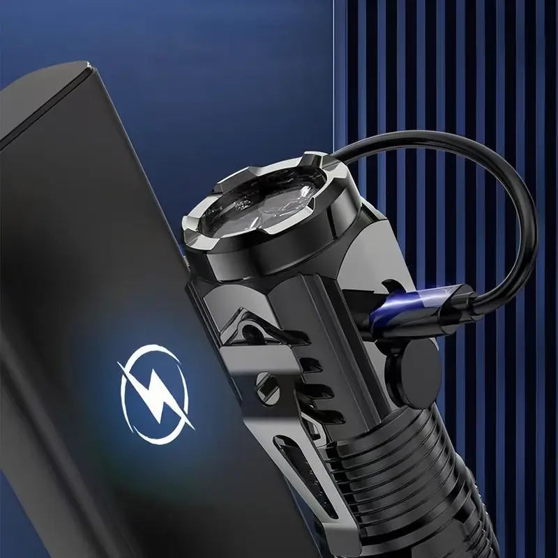 Paquete de 2 Mini Linternas Potentes: Lámparas para Camping con 3 Modos y Enfoque Ajustable, Recargables por USB