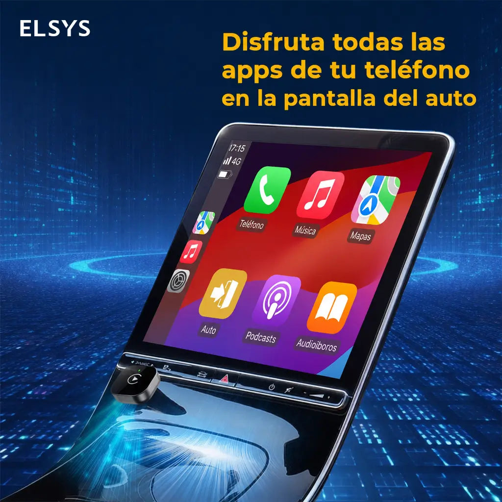 Mini dongle USB inalámbrico para convertir CarPlay y Android Auto cableado, ideal para navegación, música y llamadas manos libres en el auto