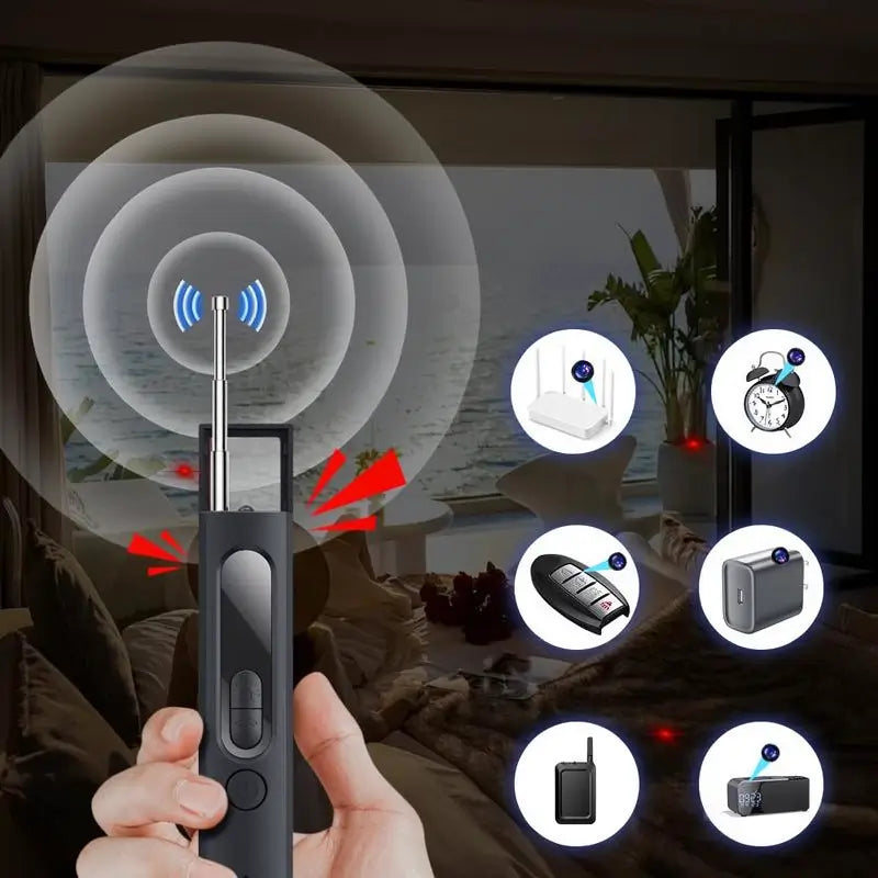 Detector de Cámaras Ocultas, Rastreador de GPS y Escáner de Señal RF para Oficina, Viajes, Hotel y Auto, Buscador de Cámaras y Localizadores GPS