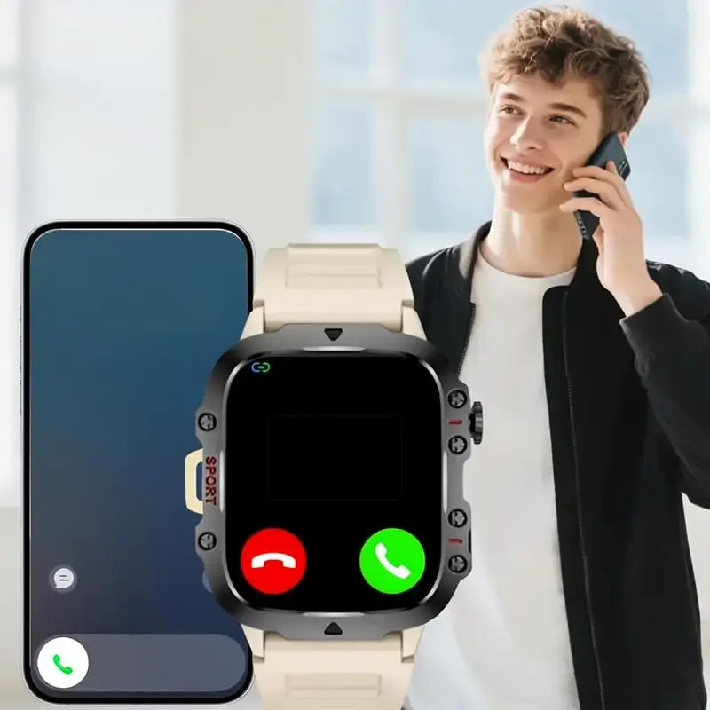 Nuevo Smartwatch para Hombre y Mujer, Llamadas Inalámbricas y SMS, Múltiples Modos Deportivos, Monitor de Actividad Física, Compatible con iPhone y Android