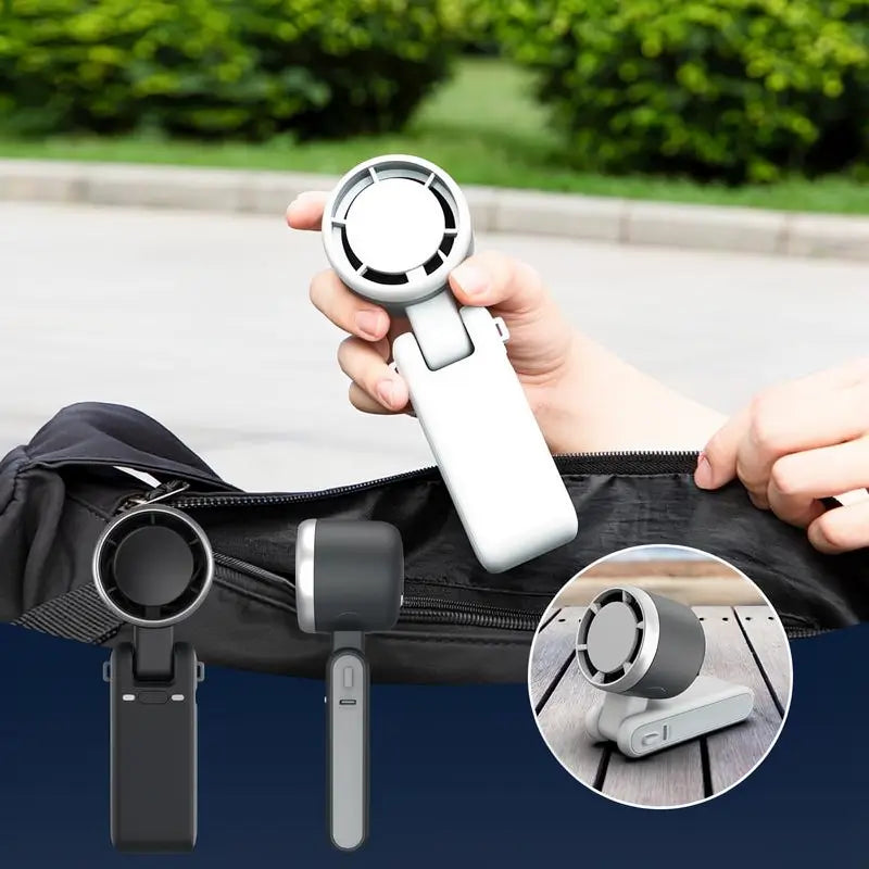 Ventilador Turbo Portátil de Mano, 5 Velocidades, Batería de 4000mAh, Hasta 10 Horas de Uso, Mini Ventilador Recargable 3 en 1 con Tecnología Air Turbo para Viajes y Actividades al Aire Libre