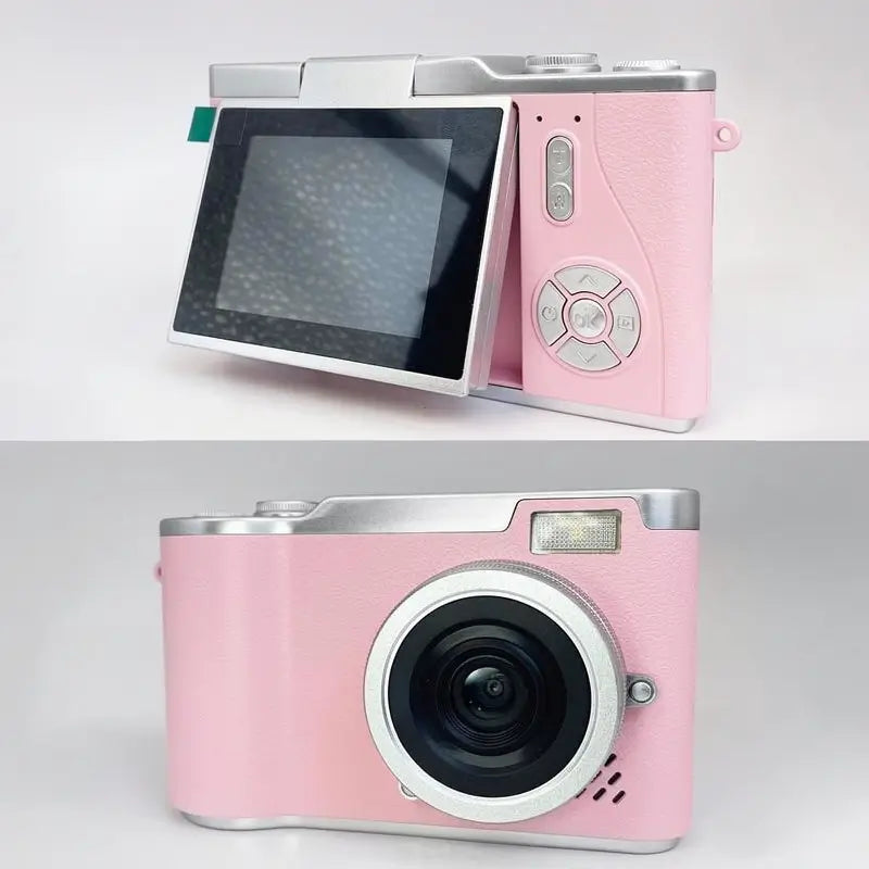 Cámara Digital Retro CCD para Estudiantes, Pantalla Plegable 1080P, Mini Cámara Fotográfica con Juegos y Filtros, Zoom Digital