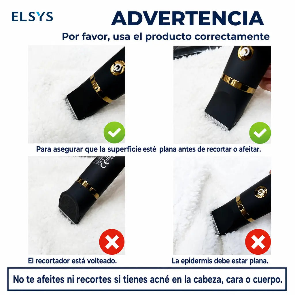 Recortadora corporal 3 en 1 impermeable IPX7 recargable USB-C con cabezales para nariz, cuerpo e ingles, cuidado masculino diario