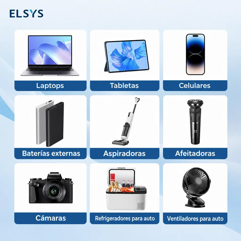 Inversor compacto para auto 12V-24V a 220V con carga rápida QC3.0 y pantalla, para celulares, tablets y laptops en viajes