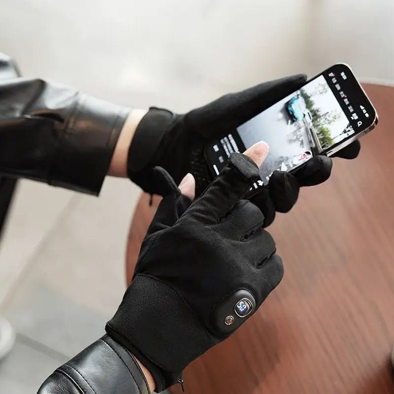 Guantes Térmicos para Pantalla Táctil - Calentadores de Manos Recargables y Portátiles para Ciclismo y Actividades al Aire Libre