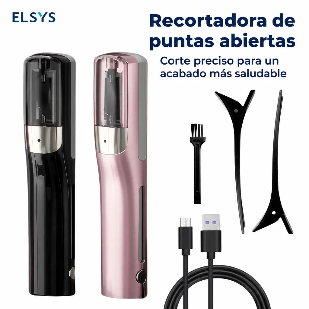 Recortadora de cabello recargable por USB, inalámbrica y ligera, con diseño en C para cortes precisos en casa o salón profesional
