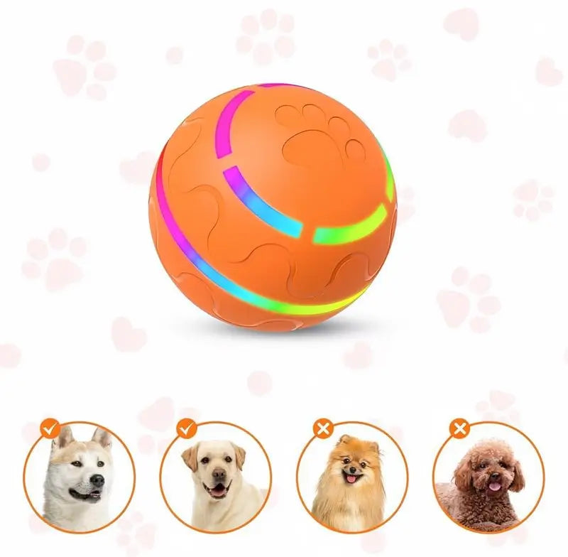 Pelota Vibratoria para Perro, Juguete con Movimiento Automático para Mascotas, Recargable USB (Tamaños: 5.2 cm / 6.8 cm / 8 cm)