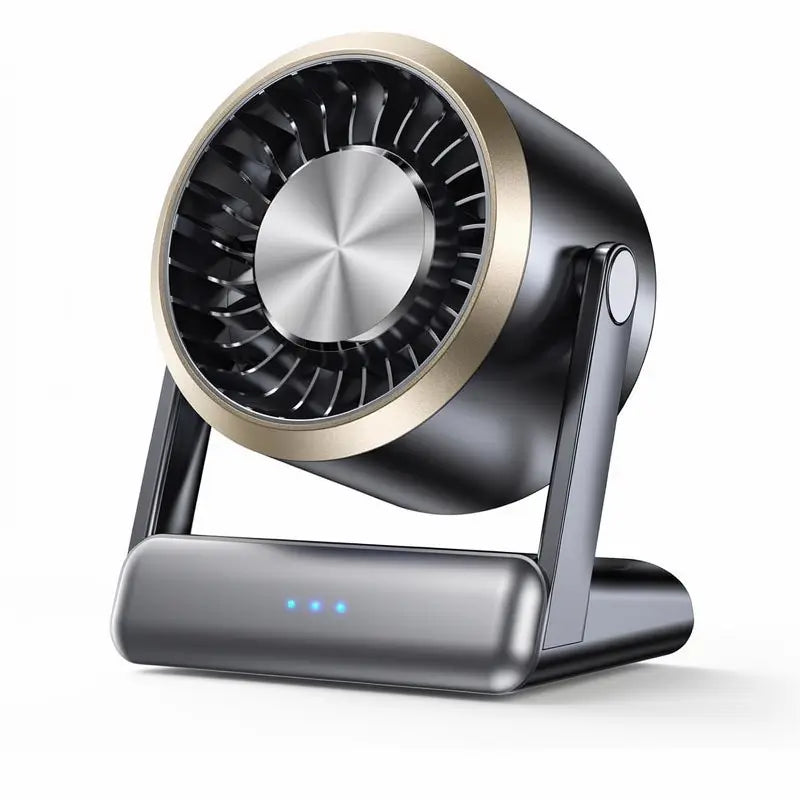 Ventilador de Escritorio Turbo Portátil para Oficina y Viajes con Pantalla Digital de 100 Velocidades Silencioso con Batería Recargable y Doble Modo de Ajuste