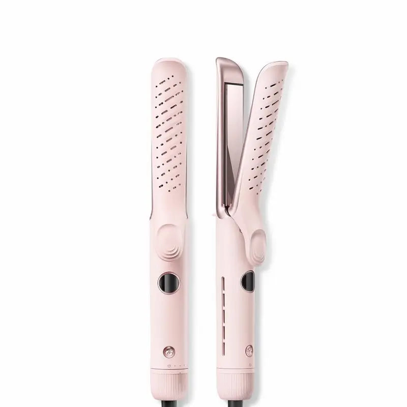 Estilizador de Cabello 2 en 1 con Flujo de Aire, Plancha y Rizadora