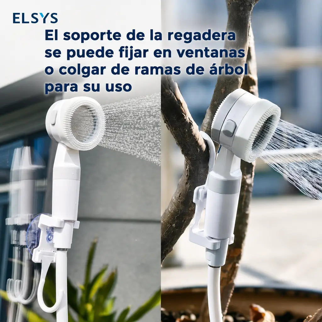 Ducha eléctrica recargable con bomba sumergible y bolsa de transporte para camping, senderismo, lavado de coche y limpieza de mascotas