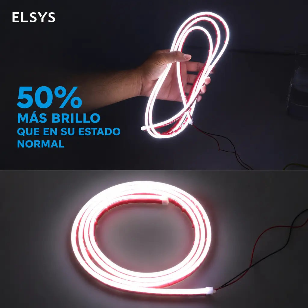 Tira LED para cofre de auto 1.8 m con luz azul hielo y efecto dinámico para manejo nocturno e instalación adhesiva fácil