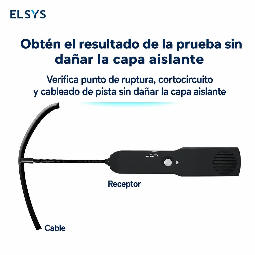Probador de circuitos automotrices DC <42V con detector de cortos y cables abiertos para diagnóstico rápido y reparación eléctrica de autos