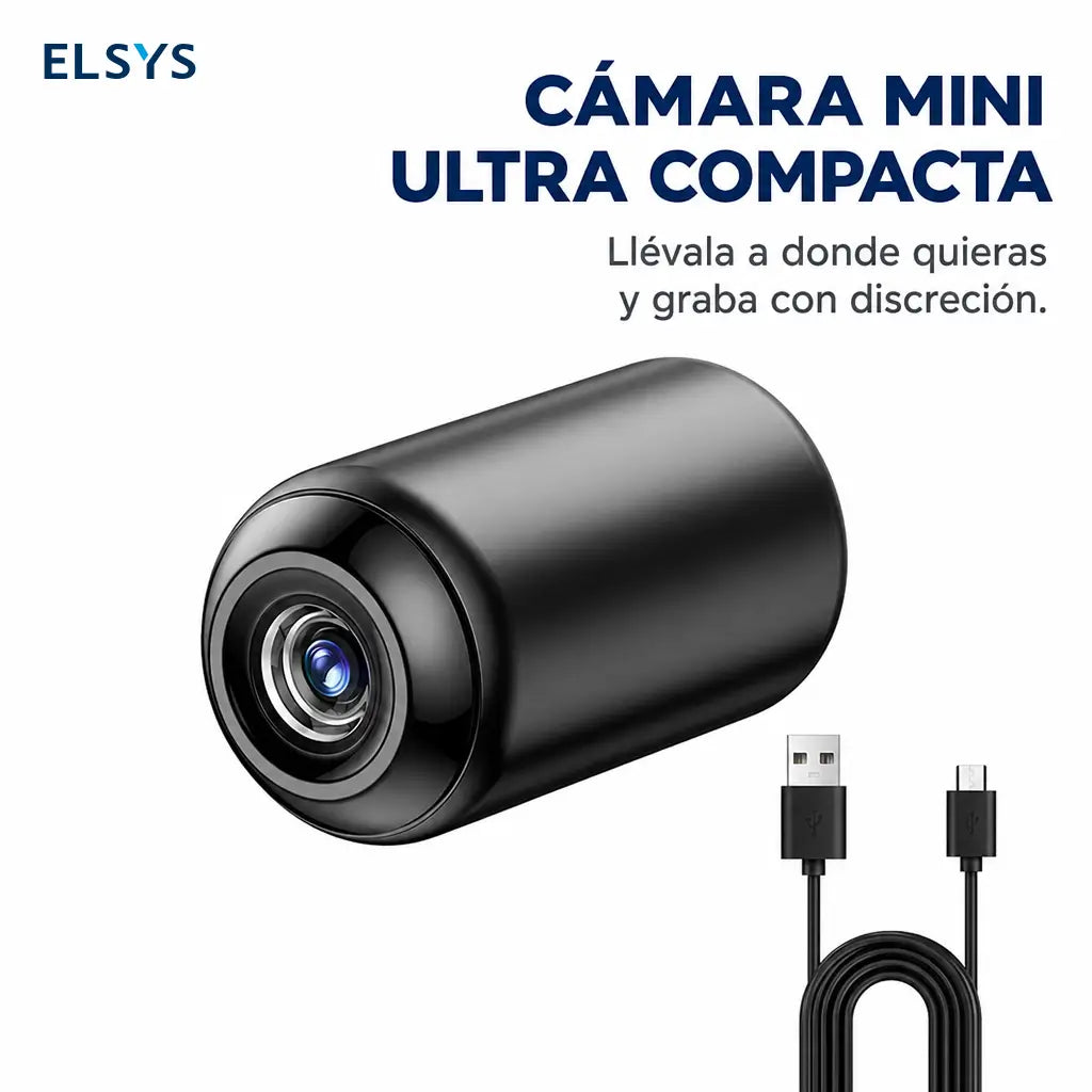 Cámara oculta inalámbrica para interior con visión nocturna, conexión USB y monitoreo desde celular para hogar, bebés, mascotas, oficina y auto