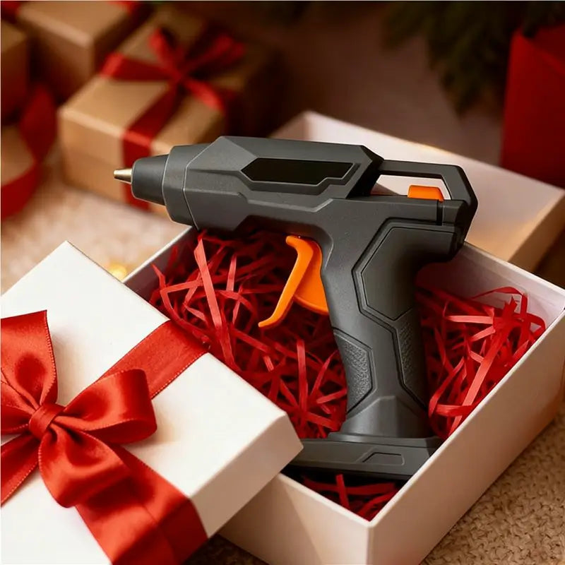 Pistola de Silicón Inalámbrica Recargable USB-C con 25 Mini Barras de Adhesivo - Kit para Manualidades y Regalo de San Valentín, Antigoteo y Ergonómica