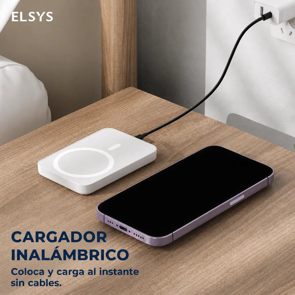 Batería magnética 5000mAh compatible con MagSafe para iPhone 12 a 16, cargador inalámbrico compacto para viajes, oficina y uso diario cotidiano