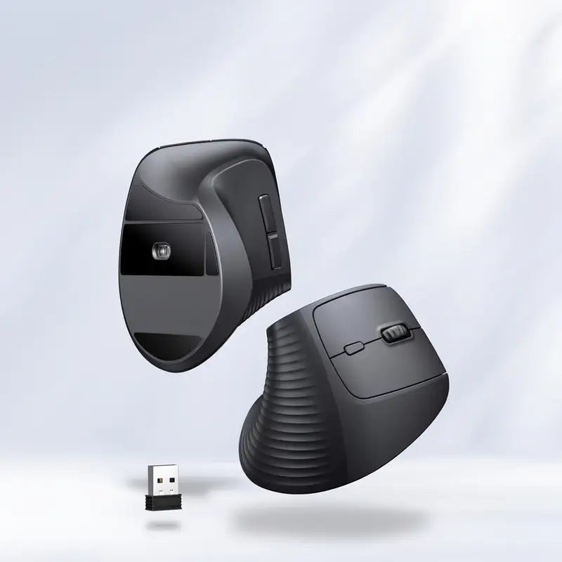Mouse Vertical Inalámbrico Ergonómico con Bluetooth 5.0 y 2.4G, 4000 DPI y 5 Botones, Compatible con PC y Laptop