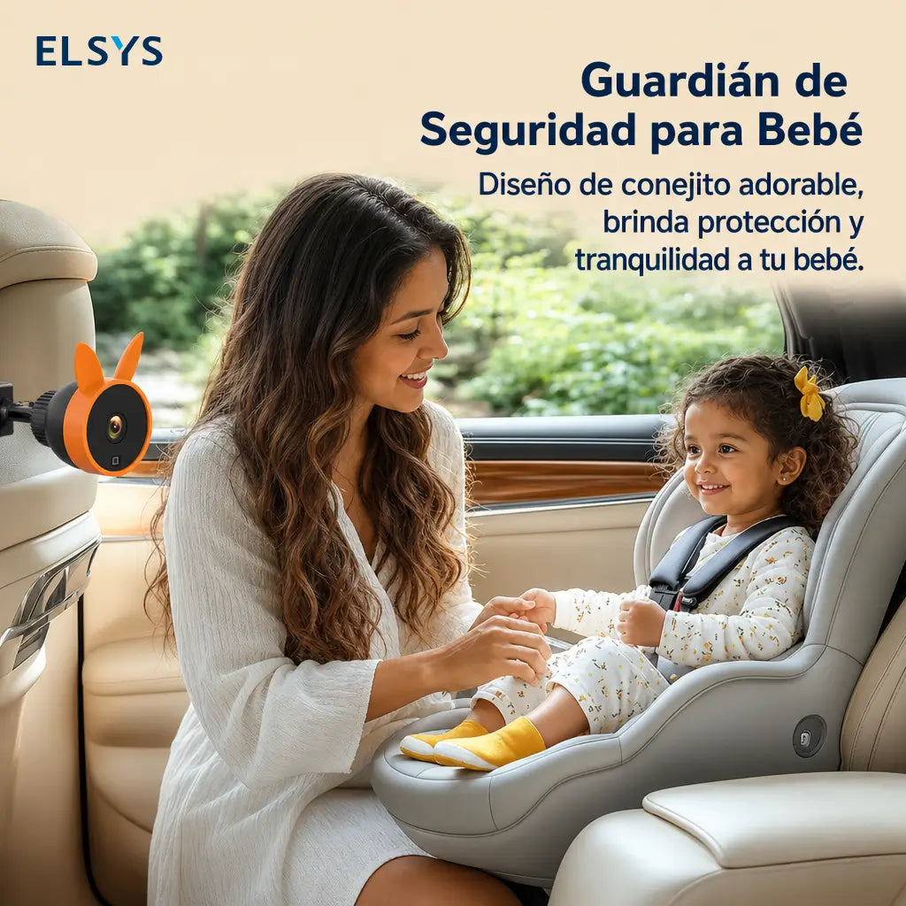 Monitor dual para bebé en auto con pantalla 7.2” 1080P, visión nocturna y vista dividida para dos niños en viajes familiares
