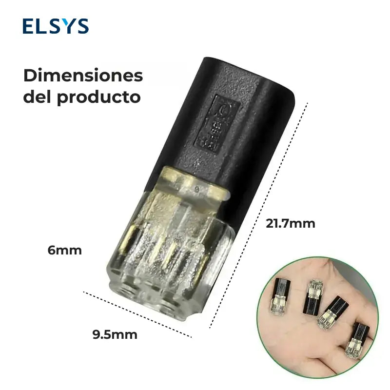Conectores rápidos LED de 2 pines, 20 piezas sin herramientas con bloqueo seguro para tiras de luz LED y cableado automotriz DIY