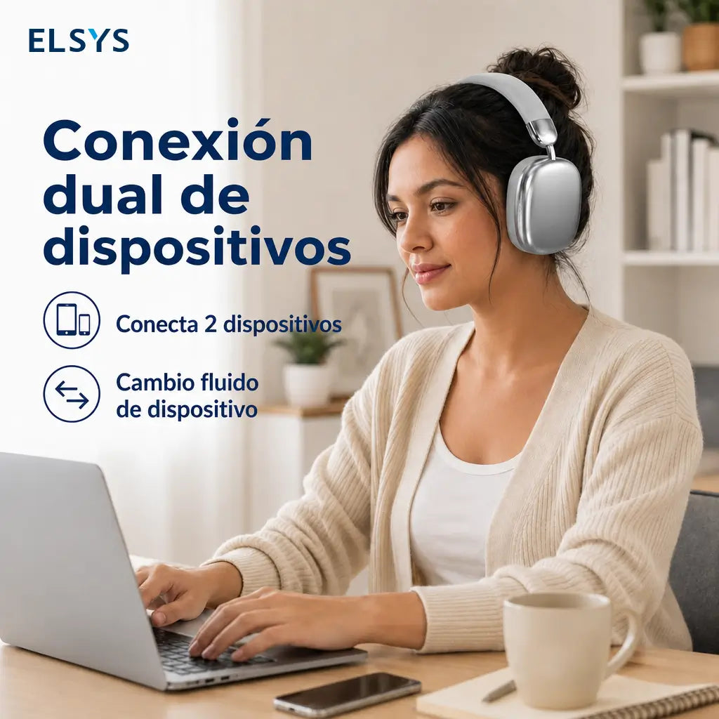 Audífonos Bluetooth 5.3 con cancelación de ruido, sonido HIFI y micrófono para gaming, música y llamadas en celular iPhone y Android