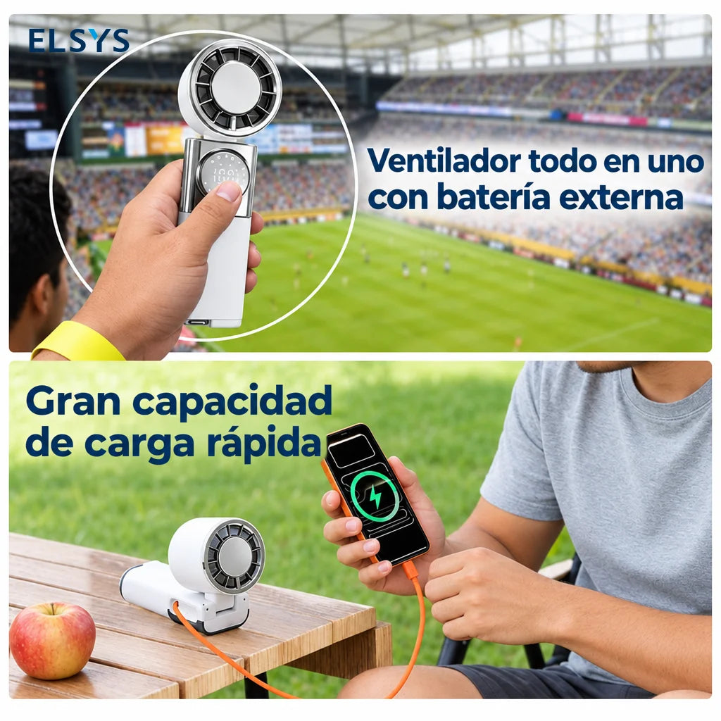 Mini ventilador portátil 7 en 1 con 100 velocidades