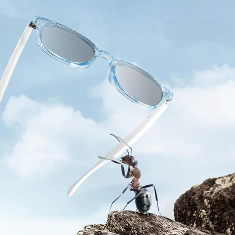 Lentes inteligentes con micas polarizadas de ajuste automático, bocina integrada, micrófono y filtro de luz azul para música y llamadas
