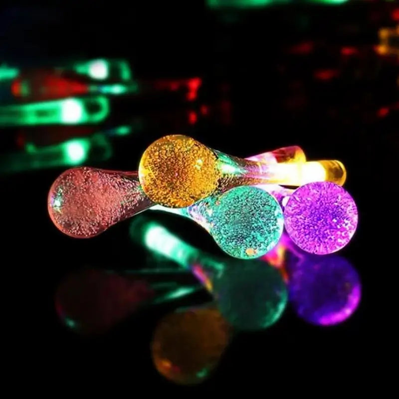Serie de Luces LED Solares para Exterior de 3m con 20 LEDs, Impermeable IP65, 8 Modos de Iluminación para Jardín y Terraza (Color Surtido)