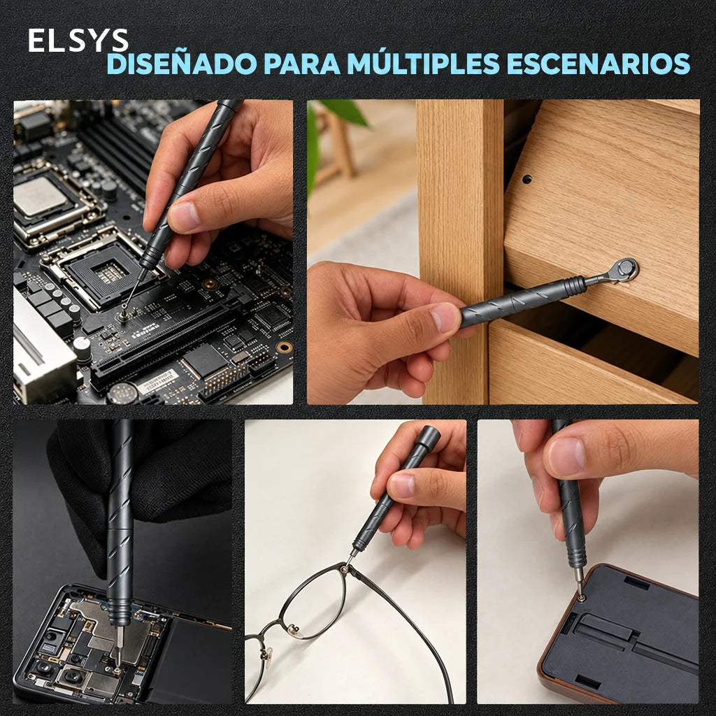 Desarmadores de precisión 55 en 1 con estuche magnético