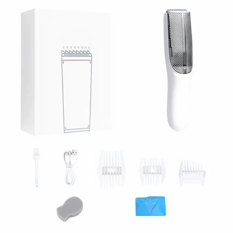 Cortadora de Cabello para Bebés, Rasuradora Eléctrica Ultra Silenciosa con Aspiradora y Base de Carga, Kit de Peluquería Inalámbrico Impermeable para Niños y Adultos