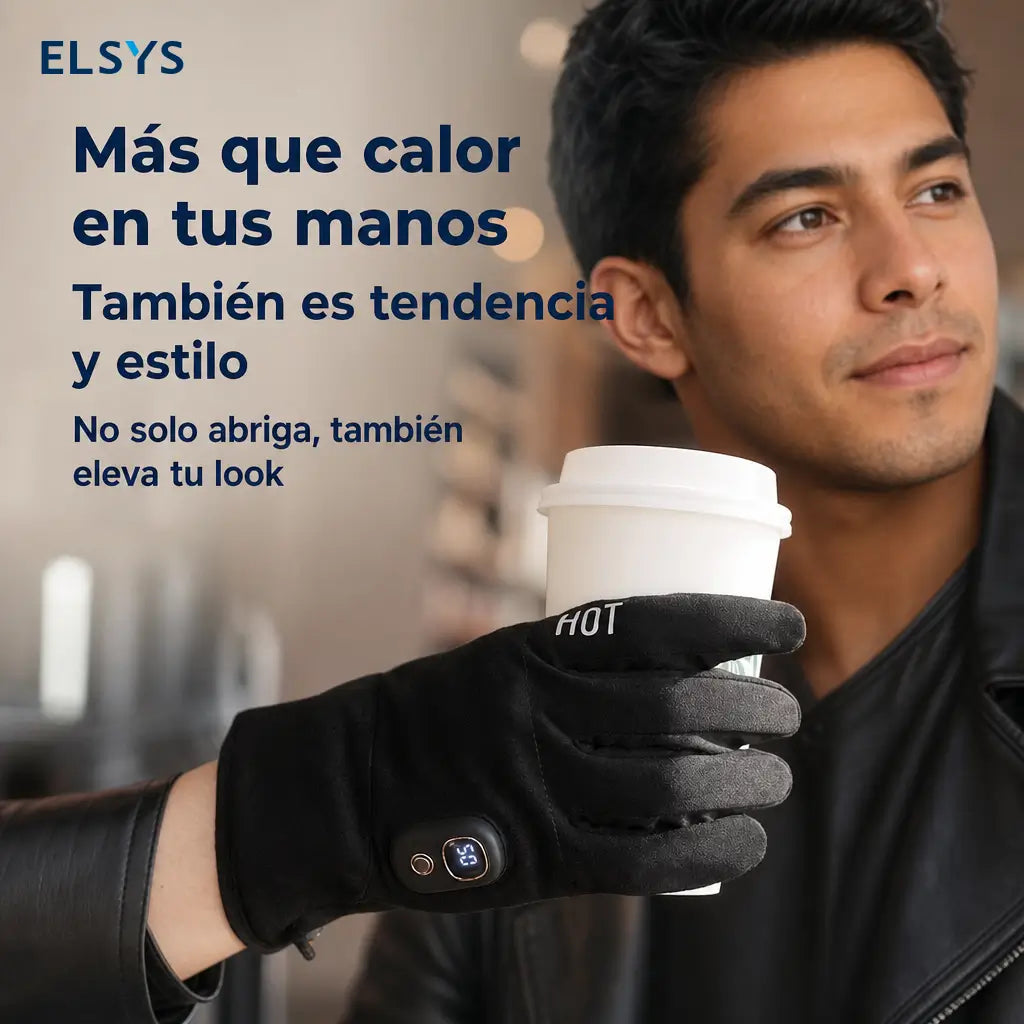 Guantes térmicos recargables con pantalla digital y 5 niveles de calor para ciclismo y actividades al aire libre en clima frío diario