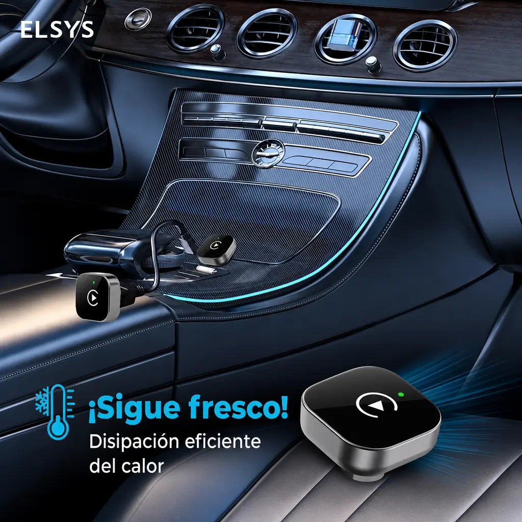 Mini dongle USB inalámbrico para convertir CarPlay y Android Auto cableado, ideal para navegación, música y llamadas manos libres en el auto