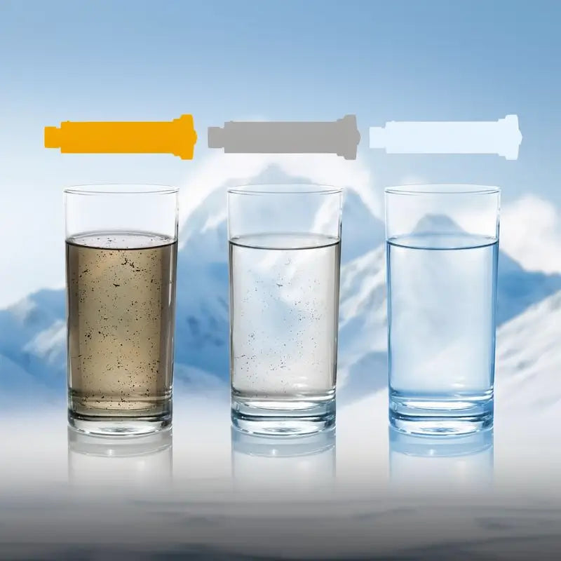Filtro de Agua Portátil para Exteriores, Popote de Emergencia para Senderismo, Camping y Pesca, Diseño Ligero y Compacto, Paquete de 2 Piezas