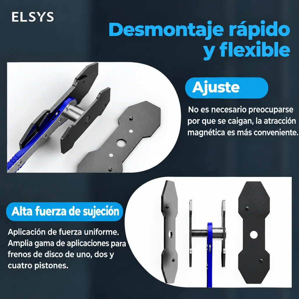 Prensa para pistones de cáliper con matraca de 360°