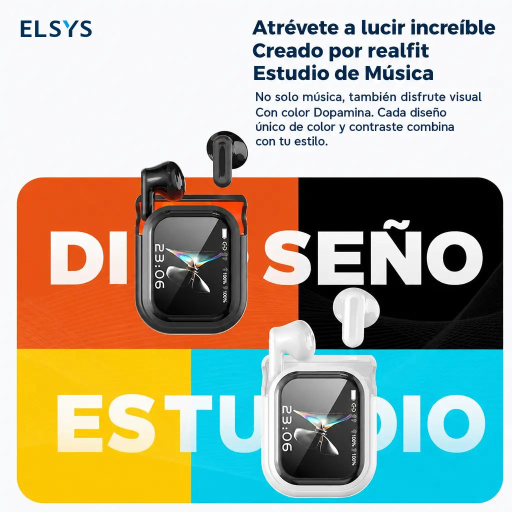 Audífonos inalámbricos Bluetooth 6.0 con pantalla LED, audio Hi-Fi, carga USB-C y resistencia IPX5 para llamadas, estudio y ejercicio diario