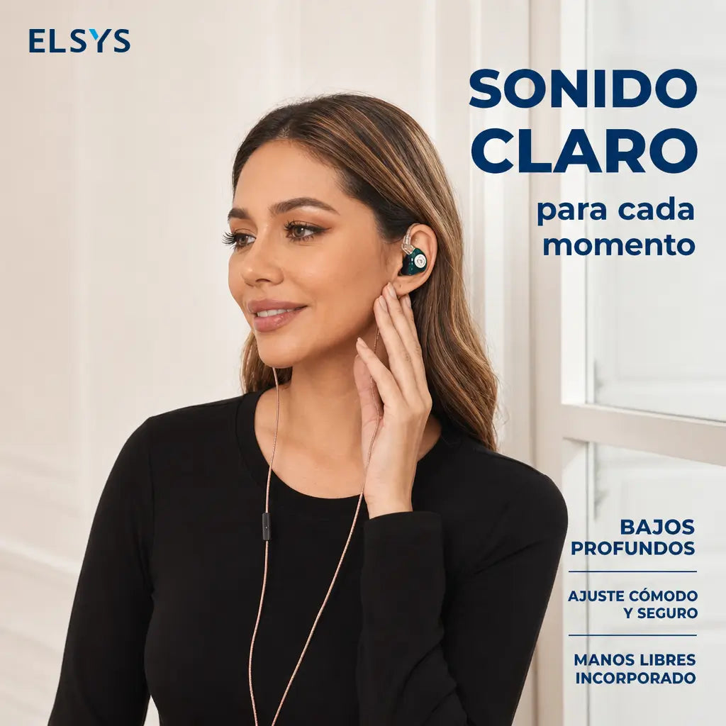 Audífonos in ear EDX Pro con micrófono, cable desmontable y sonido Hi-Fi para gaming, música y llamadas en celular, PC y consola