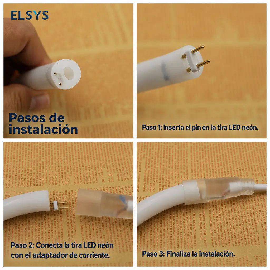 Tira LED neón RGB flexible con sincronización musical, IP67 y control por app para decoración en recámaras, setup gamer y exteriores