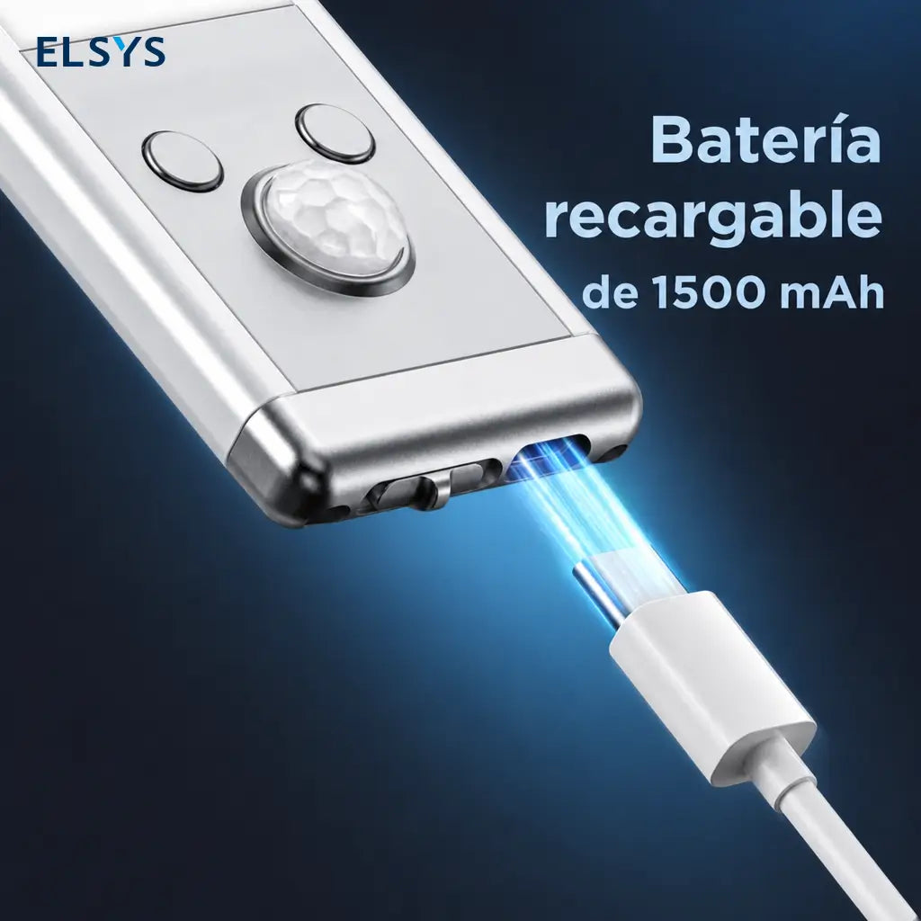 Lámparas LED bajo gabinete con sensor de movimiento, recargables USB-C y luz regulable para cocina, clóset, escaleras, paquete de 2 piezas