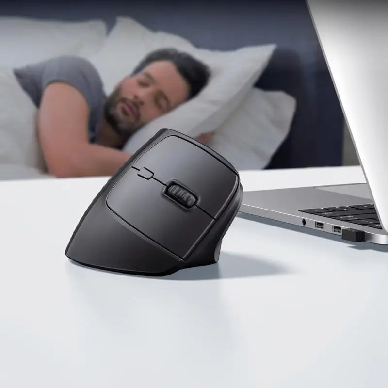 Mouse Vertical Inalámbrico Ergonómico con Bluetooth 5.0 y 2.4G, 4000 DPI y 5 Botones, Compatible con PC y Laptop