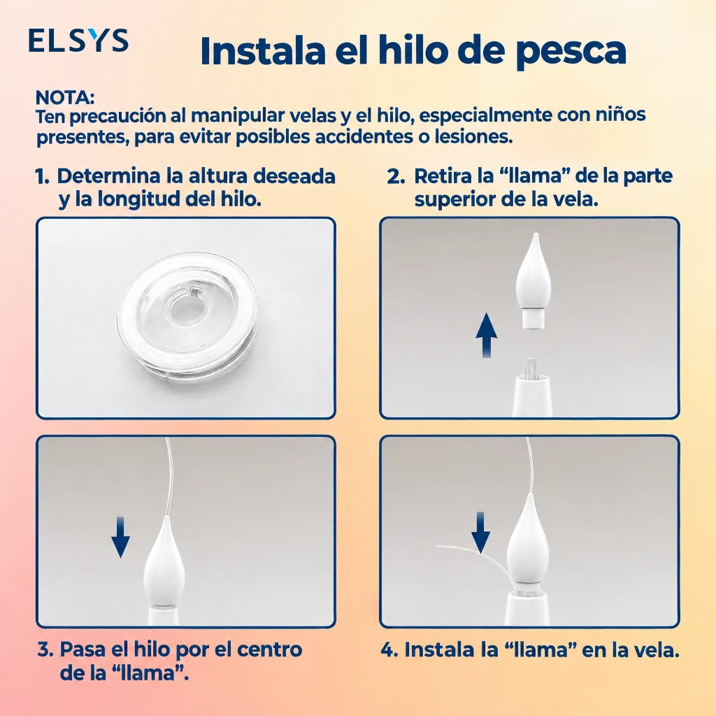 Velas flotantes LED sin flama con control de varita