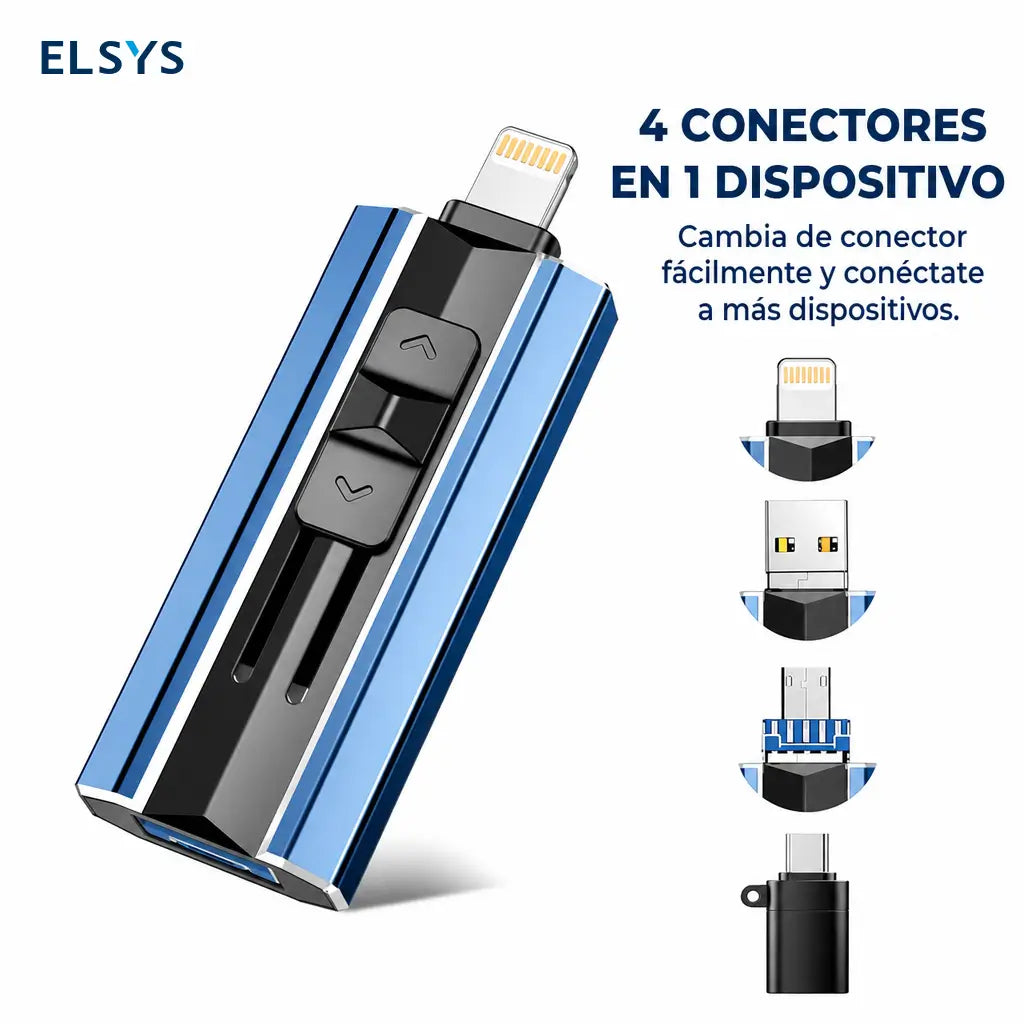 Memoria externa 512GB plug and play para iPhone, iPad, Android y computadora, guarda fotos, videos y documentos sin instalar aplicaciones