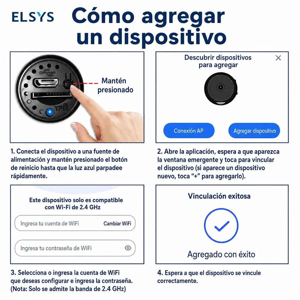 Cámara de seguridad WiFi mini con visión nocturna infrarroja para monitorear casa, bebés, mascotas y cochera desde el celular en tiempo real