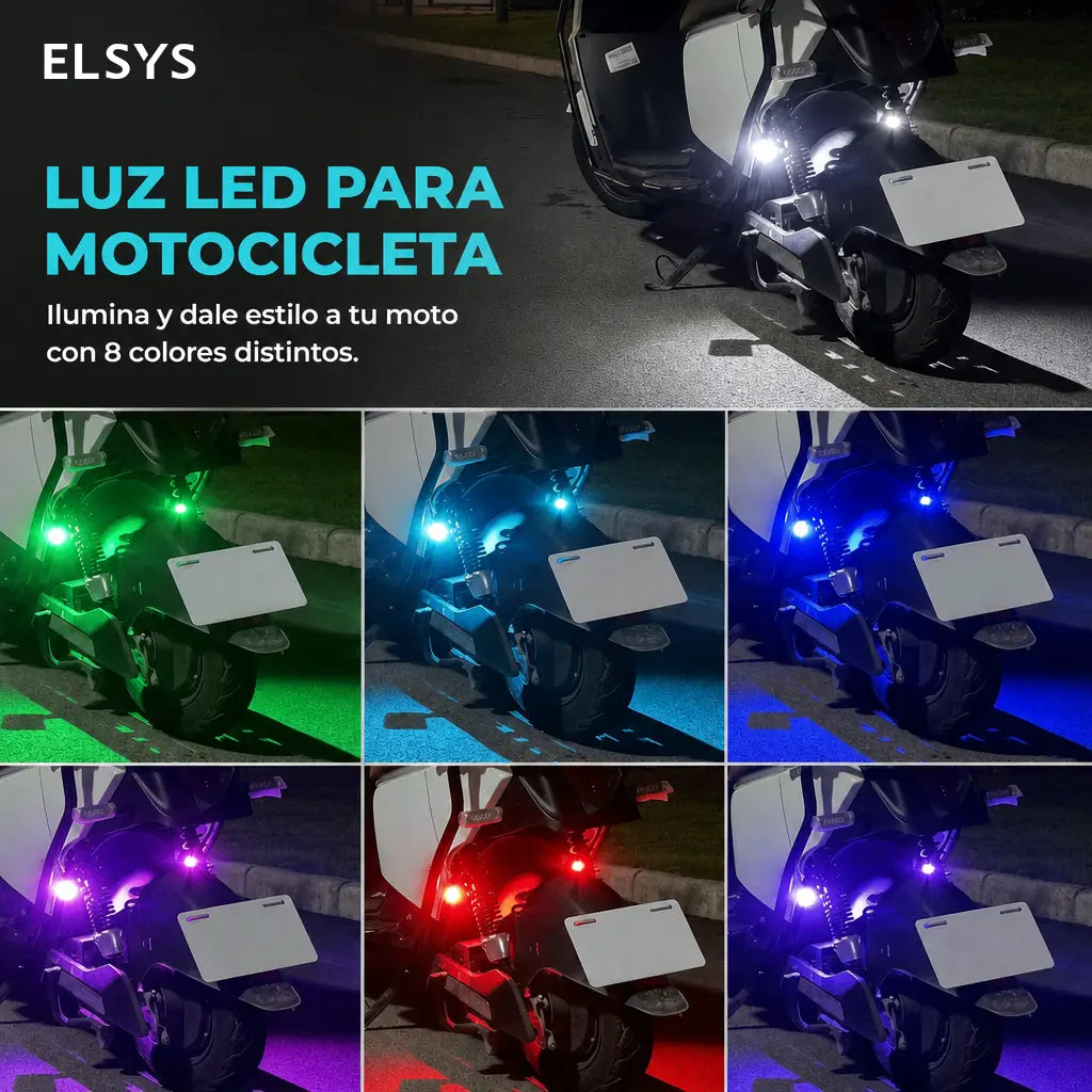 Luces estroboscópicas LED RGB recargables por USB con control remoto, impermeables IP65 para moto, auto, bicicleta, dron y mayor seguridad nocturna