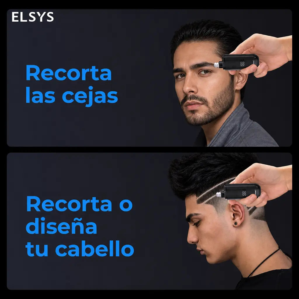 Recortadora de vello nasal recargable USB-C con pantalla LED, corte 360° sin jalones para cejas, rostro y uso diario en casa